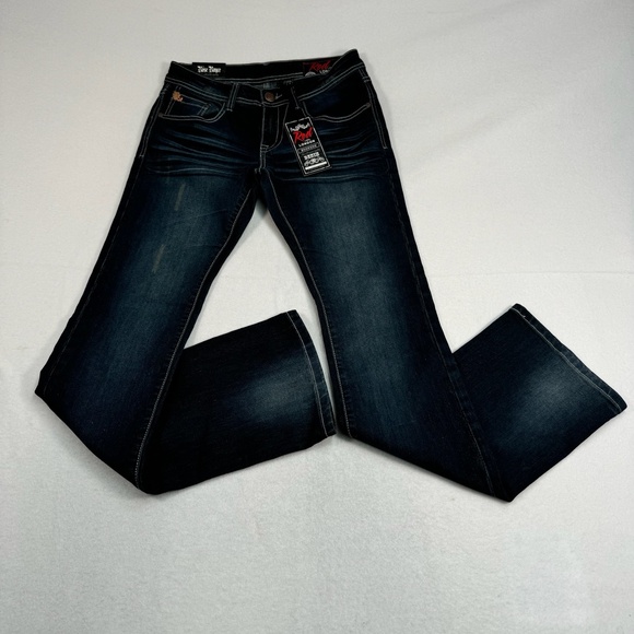 Rose Royce Red Label Denim - Rose Royce Red Label Bootcut Jeans Womens Size 27 Dark Blue Low Rise NWT